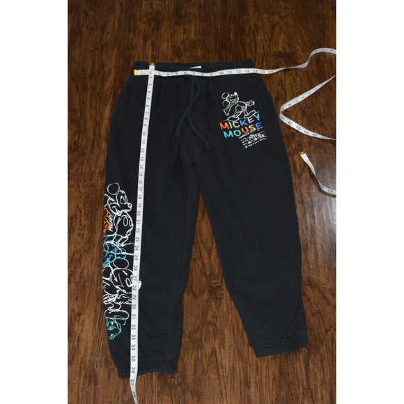 Disney Micky Mouse Joggers Juniors Women's Size Large 11-13 Sweatpants Logo - Picture 3 of 6